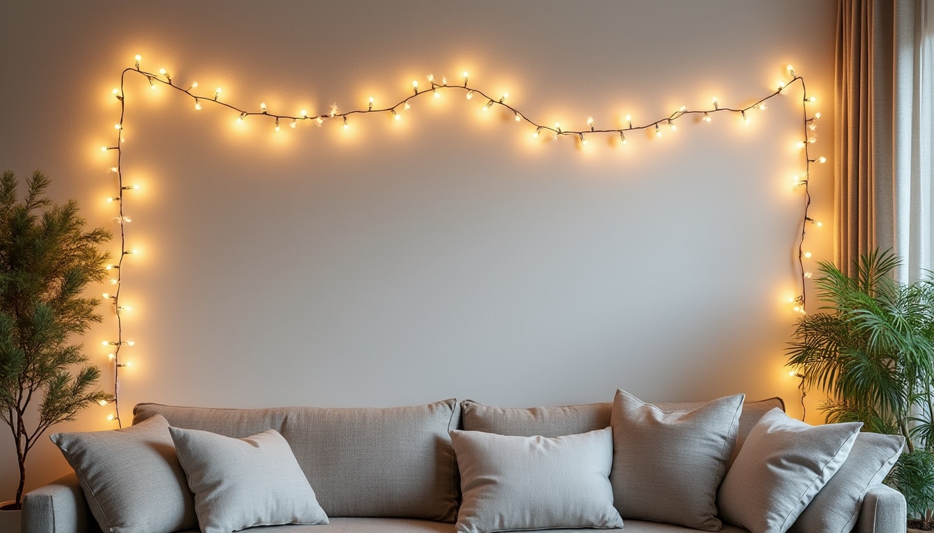 Comment accrocher une guirlande lumineuse au mur sans trou ?