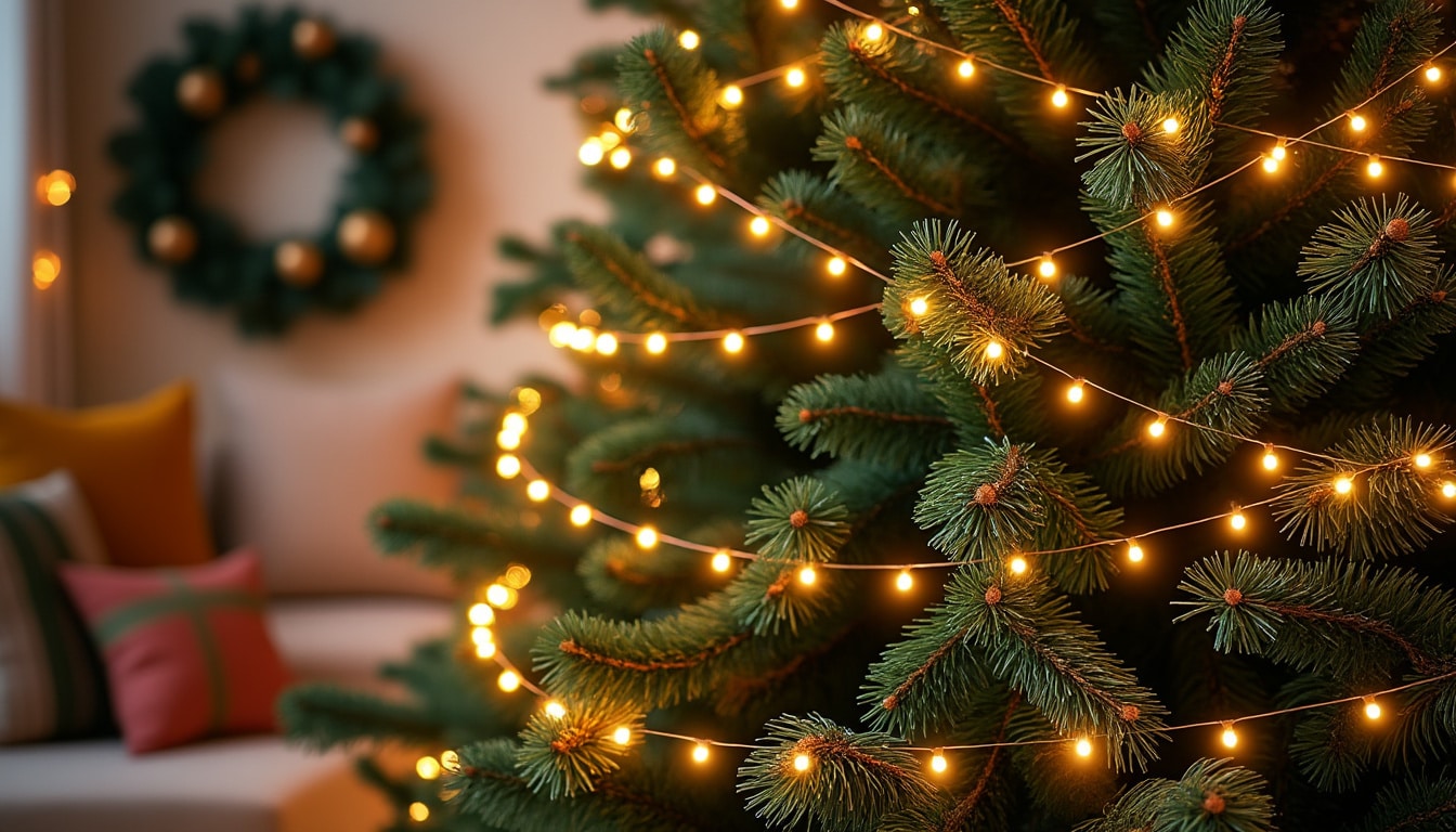 Quelle longueur de guirlande lumineuse pour un sapin d&rsquo;1m80 ?