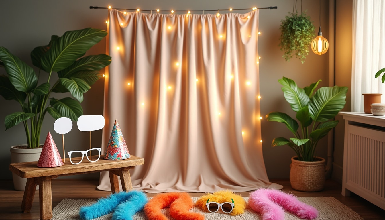 Photobooth maison : le fond, la lumière et les accessoires